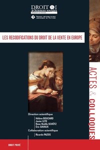 Image de Les recodifications du droit de la vente en Europe