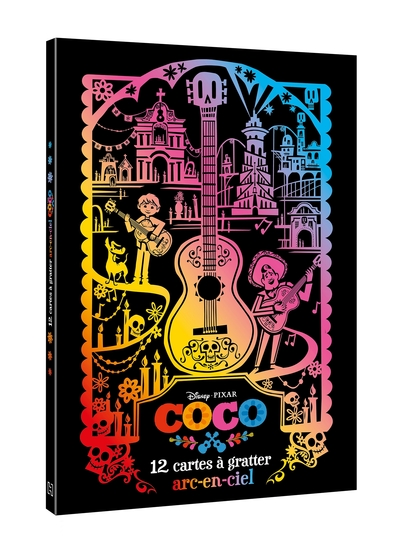Image de COCO - Les Ateliers - Bloc - 12 cartes à gratter arc-en-ciel - Disney Pixar