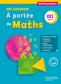 Image de Le Nouvel A portée de maths CE1 - Livre élève - Ed. 2018