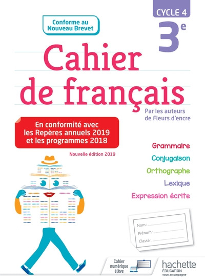 Picture of Cahier de français cycle 4 / 3e - éd. 2019
