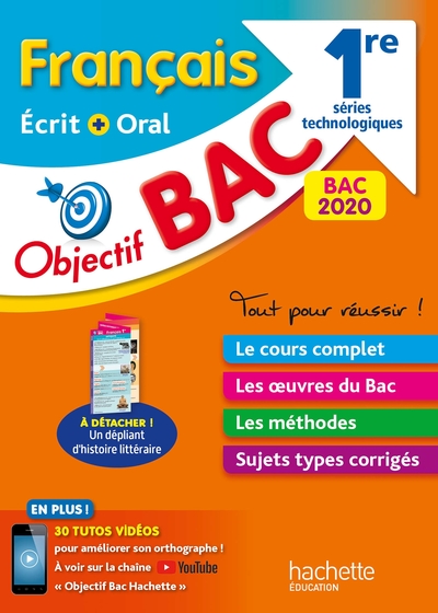 Picture of Objectif Bac 2020 Français écrit et oral 1res technologiques (nouveaux programmes)