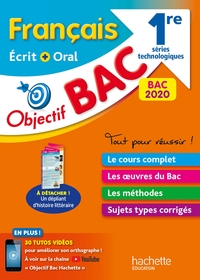 Picture of Objectif Bac 2020 Français écrit et oral 1res technologiques (nouveaux programmes)