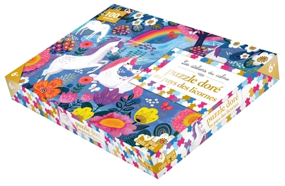 Picture of puzzle doré licornes - 100 pièces