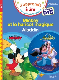 Image de Disney - Mickey et le haricot magique / Aladdin - Spécial DYS (dyslexie)