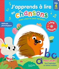 Picture of J'apprends à lire en chansons avec Léon le petit hérisson - Dès 4 ans (méthode lecture phonologique)