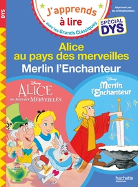Image de Disney - Alice au pays des merveilles / Merlin l'Enchanteur - Spécial DYS (dyslexie)