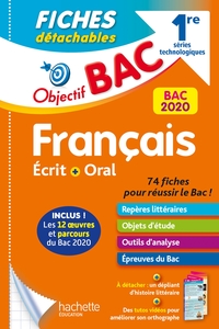 Picture of Objectif Bac Fiches Détachables Français écrit et oral 1res technologiques BAC 2020