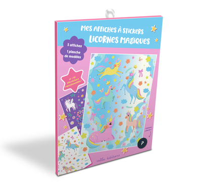 Image de Mes affiches à stickers - Licornes magiques