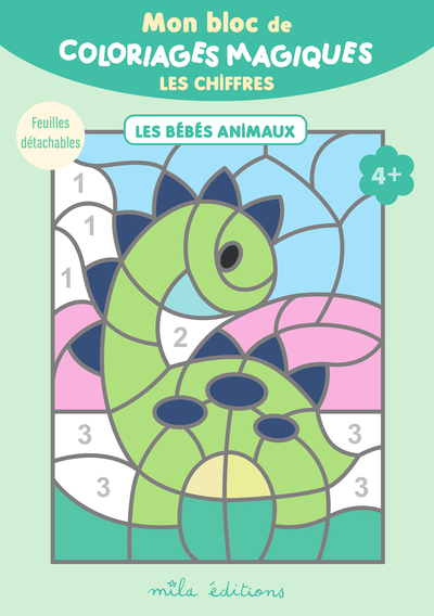 Picture of Mon bloc de coloriages magiques - Les chiffres - Les bébés animaux