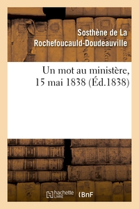 Picture of Un mot au ministère, 15 mai 1838