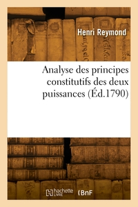 Picture of Analyse des principes constitutifs des deux puissances