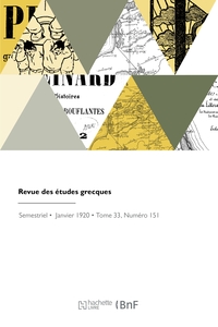 Image de Revue des études grecques