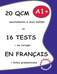 Image de 20 QCM et 16 TESTS en français, niveau A1