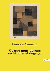 Picture of Ce que nous devons rechercher et dégager