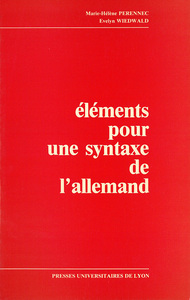 Image de Éléments pour une syntaxe de l'allemand