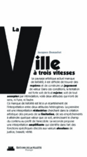 Picture of La Ville à trois vitesse