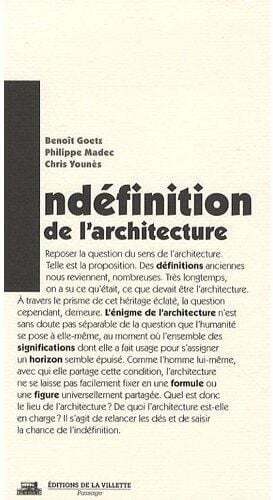 Image de L'Indéfinition de l'architecture