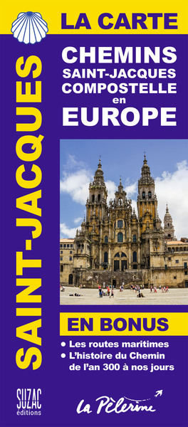 Picture of La carte des chemins de Saint-Jacques de Compostelle en Europe