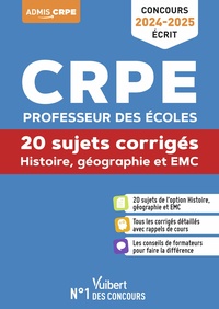 Picture of Histoire Géographie EMC - CRPE 2024-2025 - 20 sujets corrigés - Annales 2023 incluses