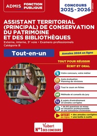 Image de Concours Assistant territorial et Assistant principal de conservation du patrimoine et des bibliothèques - Catégorie B - Tout-en-un