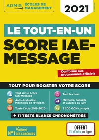 Image de Le tout-en-un Score IAE-MESSAGE - Plus de 3200 QCM - 11 tests blancs - fil d'actu offert