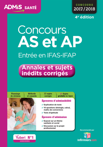 Picture of Concours AS et AP - Entrée en IFAS-IFAP - Annales et sujets inédits corrigés