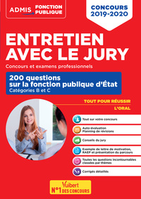 Image de Entretien avec le jury - 200 questions sur la fonction publique d'État - Catégories B et C - Concours et examens professionnels