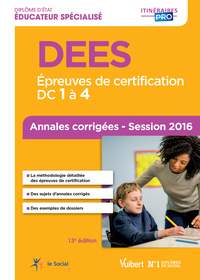 Image de DEES - Épreuves de certification DC 1 à 4 - Annales corrigées