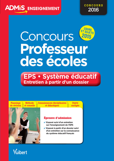 Image de Concours Professeur des écoles - Entretien à partir d'un dossier - EPS et Système éducatif
