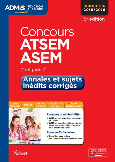 Image de Concours ATSEM et ASEM - Annales et sujets inédits corrigés - Catégorie C - Entraînements