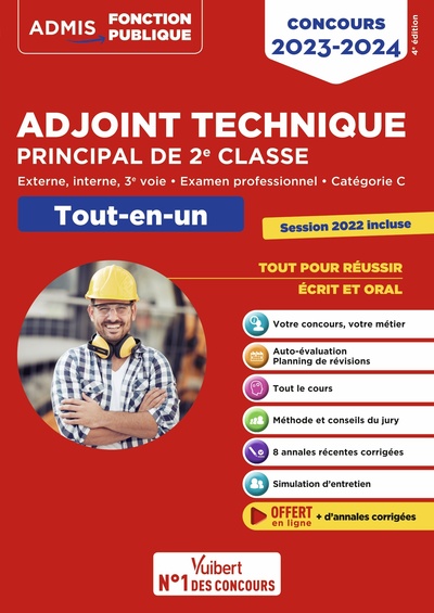 Picture of Concours Adjoint technique principal de 2e classe - Catégorie C - Tout-en-un - Annales 2022 incluses