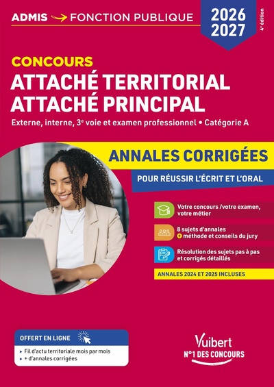Image de Concours Attaché territorial 2026 - Annales corrigées