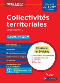 Image de Collectivités territoriales - Cours et QCM - Catégories B et C - L'essentiel en 50 fiches
