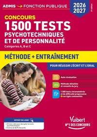 Image de 1500 tests psychotechniques et de personnalité - Méthode et entraînement intensif - Concours 2026-2027