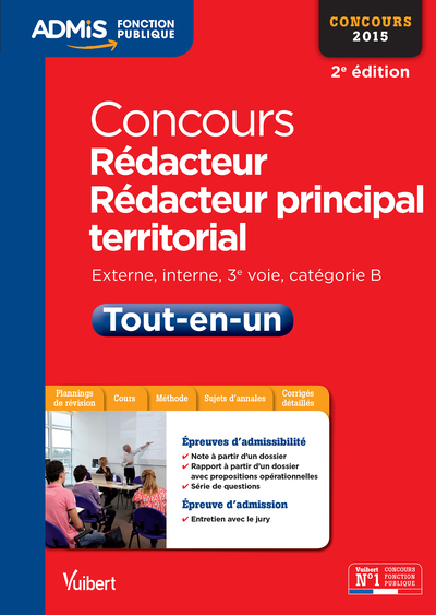Image de Concours Rédacteur et Rédacteur principal territorial - Catégorie B - Admis - Tout-en-un