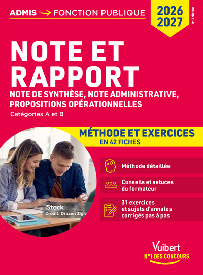 Image de Note et rapport en 42 fiches - Méthode et exercices - Concours 2026-2027