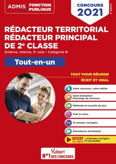 Image de Concours Rédacteur territorial et Rédacteur principal de 2e classe - Catégorie B - Tout-en-un - Fil d'actu offert