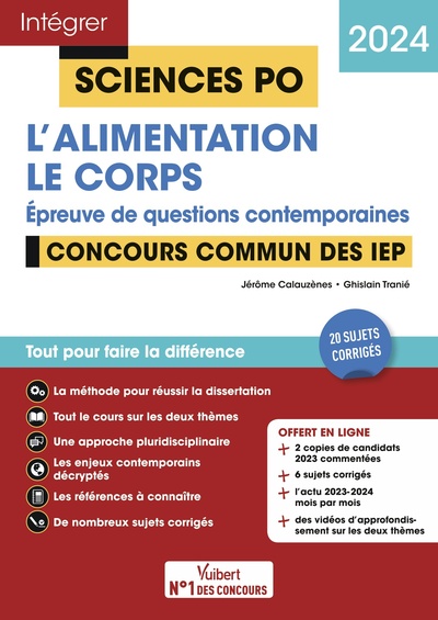 Image de Sciences Po - Questions contemporaines - L'alimentation + Thème 2024 - Concours commun des IEP 2024