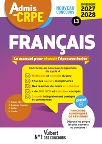 Image de Admis au CRPE 2027-2028 - Français : Epreuve écrite d’admissibilité L3