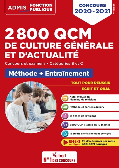 Image de 2800 QCM de culture générale et d'actualité - Méthode et entraînement - Catégories B et C