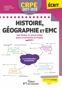 Picture of CRPE 2027-2028 - Histoire et géographie : 200 fiches et mind-map pour se remettre à niveau - Epreuve écrite d'admissibilité M2/L3