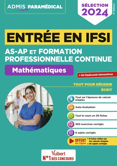 Picture of Entrée en IFSI Pour les AS-AP et formation professionnelle continue (FPC) - Mathématiques - 8 tutos offerts