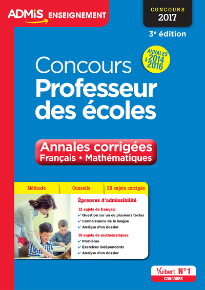 Image de Concours Professeur des écoles - Annales corrigées - Français et Mathématiques