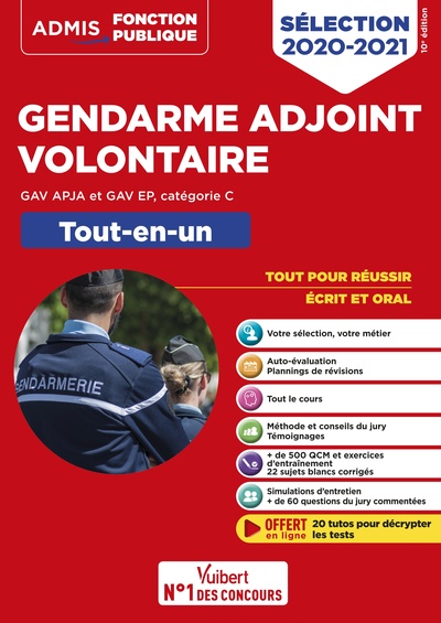 Image de Gendarme adjoint volontaire - GAV APJA et GAV EP - Catégorie C - Tout-en-un