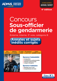 Image de Concours Sous-officier de gendarmerie - Catégorie B - Annales et sujets inédits corrigés