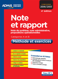 Image de Note et rapport - Méthode et exercices - Catégories A et B - L'essentiel en 42 fiches