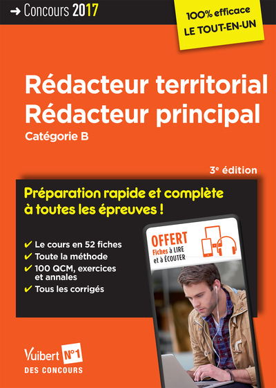 Image de Concours Rédacteur territorial et Rédacteur principal - Catégorie B - Préparation rapide et complète à toutes les épreuves