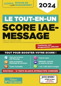 Image de Le tout-en-un Score IAE-MESSAGE - 12 sujets blancs corrigés interactifs - Fil d'actu offert