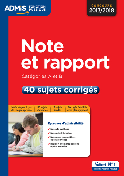 Picture of Note et rapport - Catégories A et B - 40 sujets corrigés