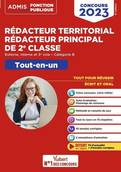 Image de Concours Rédacteur territorial et Rédacteur principal de 2e classe - Catégorie B - Tout-en-un